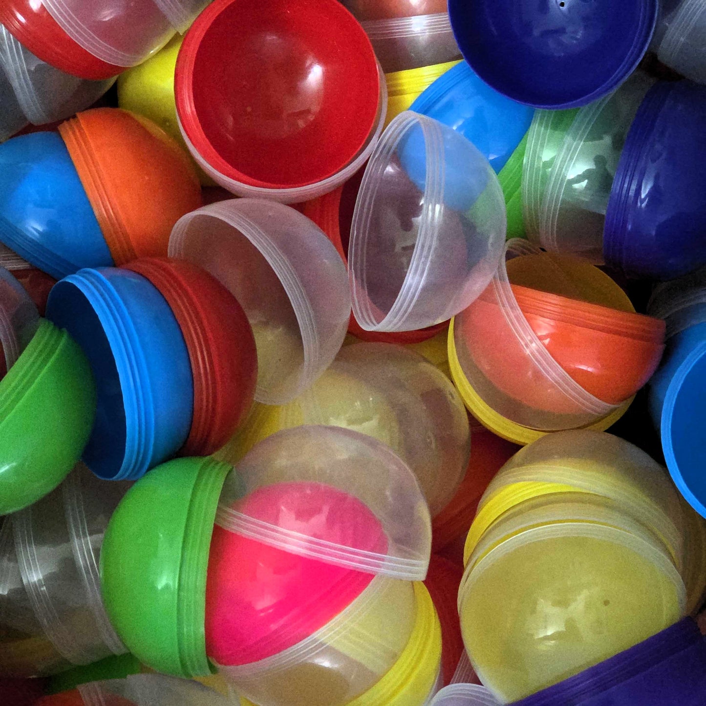 20x 60mm Empty Toy Vending Machine Round Capsules