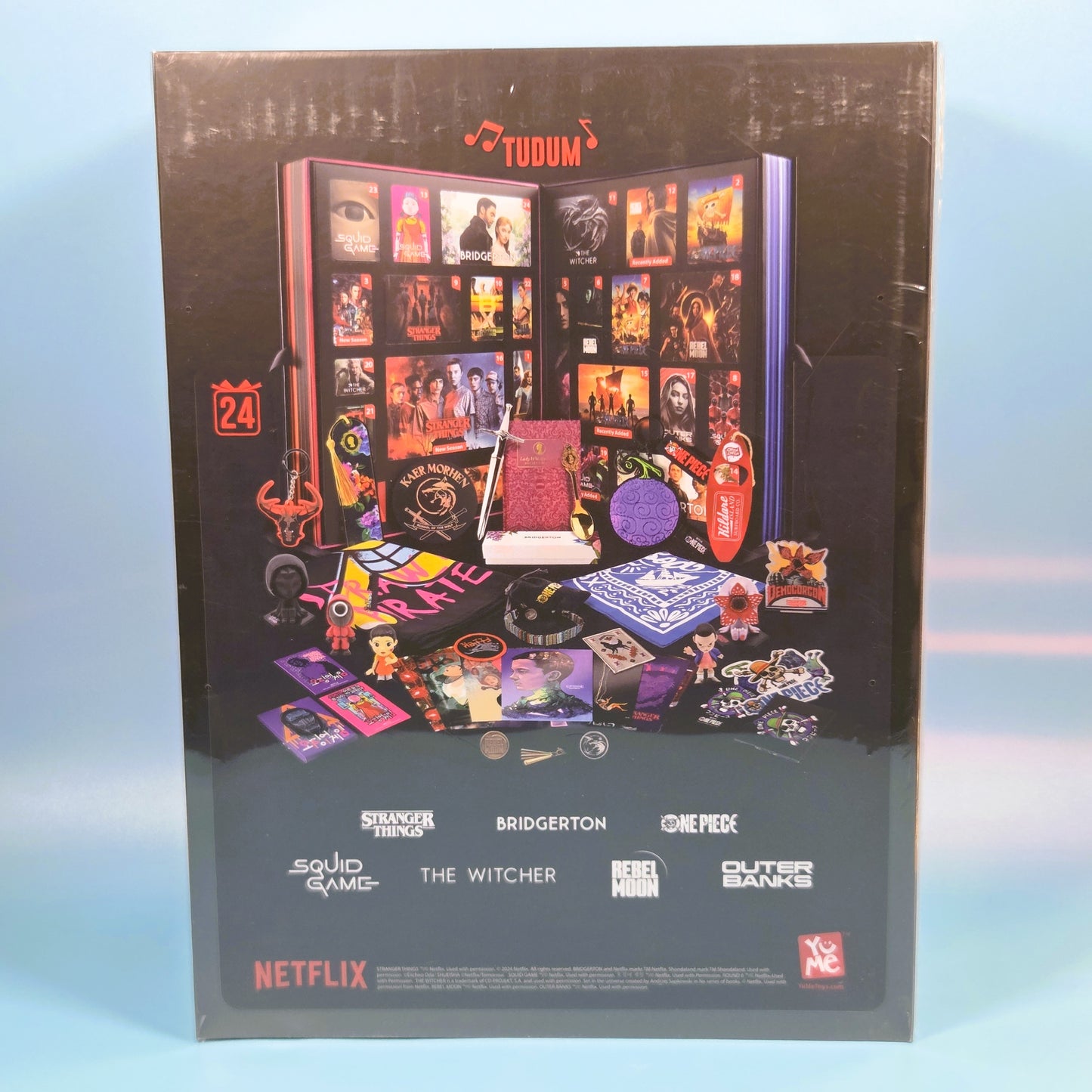YuMe Netflix Gift Box - 24 Collectibles - Stranger Things, Bridgerton, One Piece