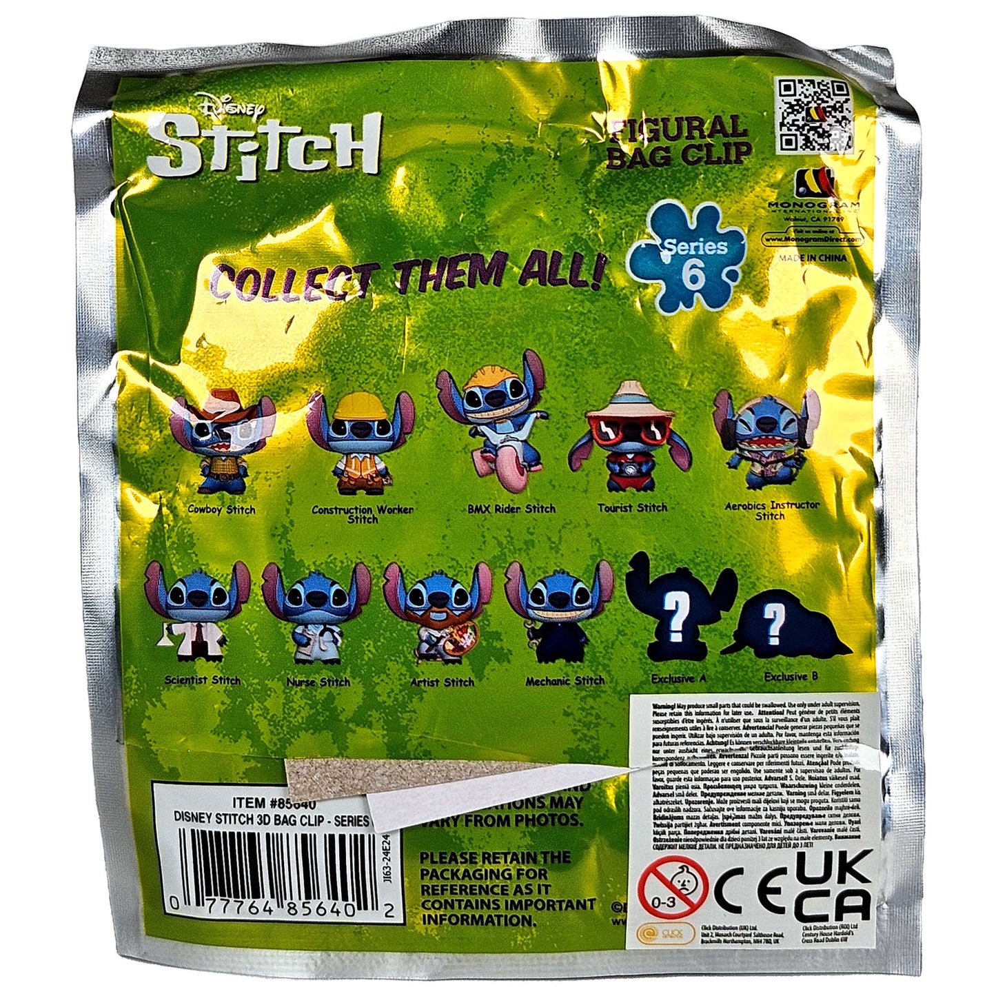 Disney Stitch 3D Bag Clip Series 6 - Mechanic