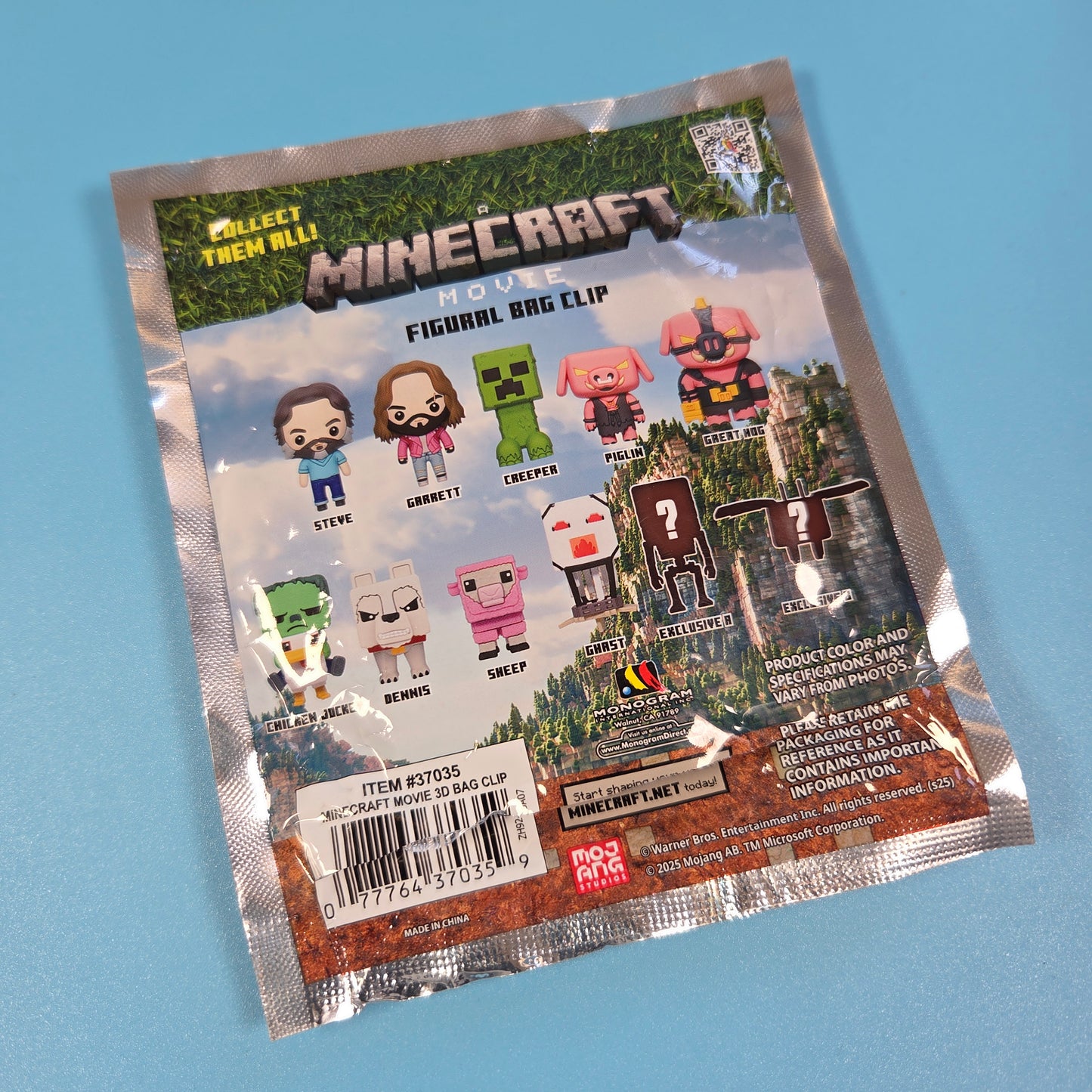 Monogram A Minecraft Movie Figural Bag Clip - Creeper