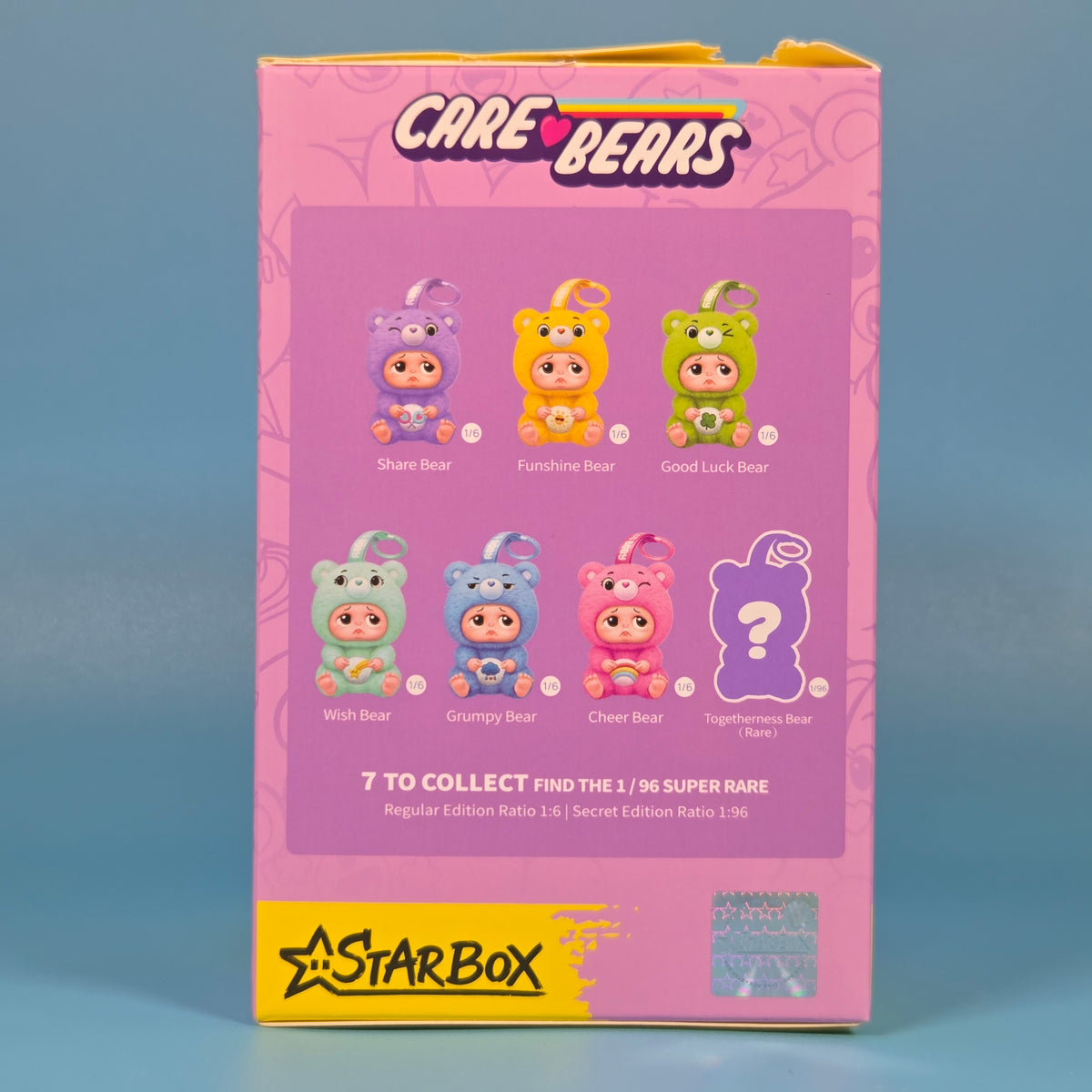Starbox Sad Baby Care Bears Plush Keychains - Funshine Bear