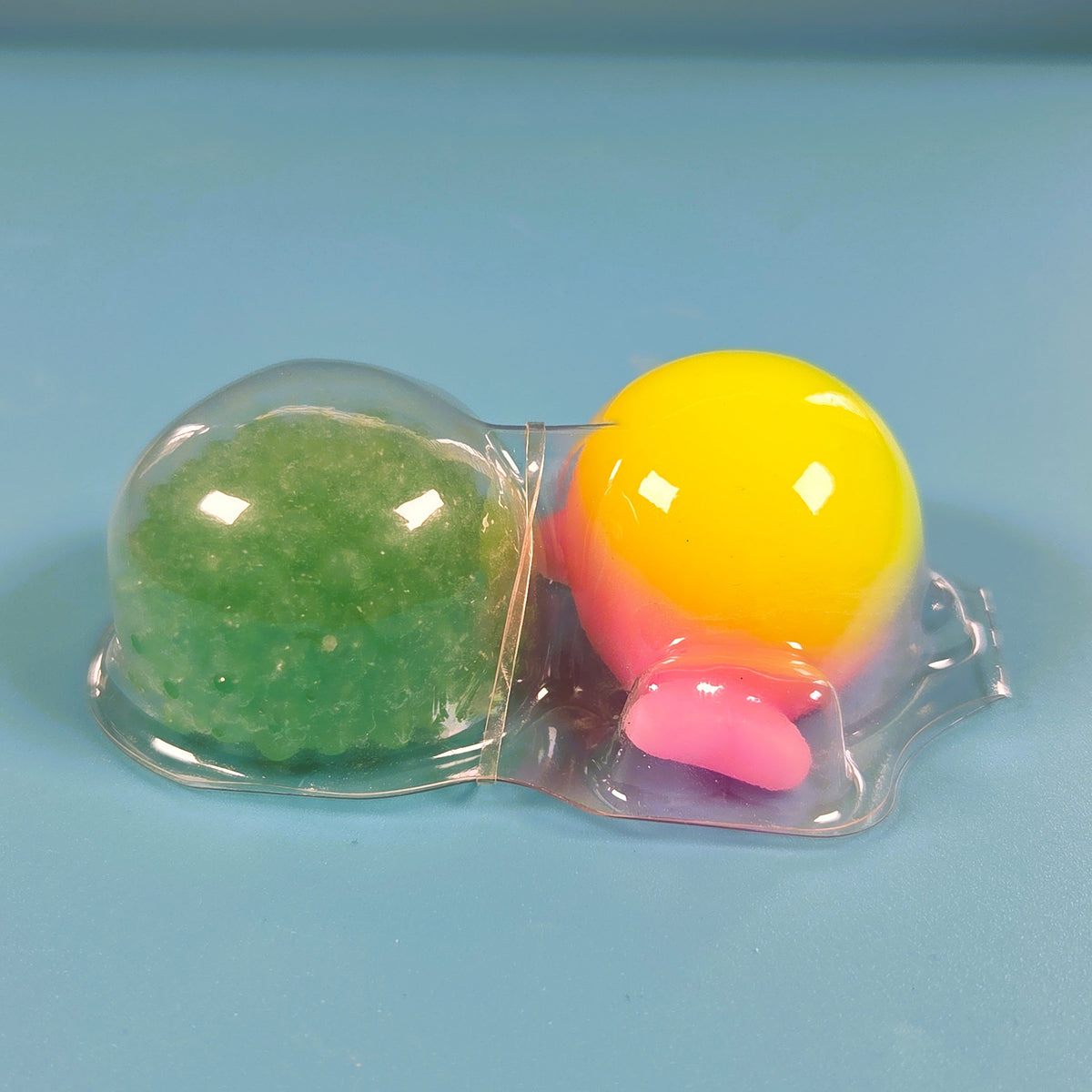 The Original Moj Moj Squish - Green Glitter Sheep & Rainbow Whale