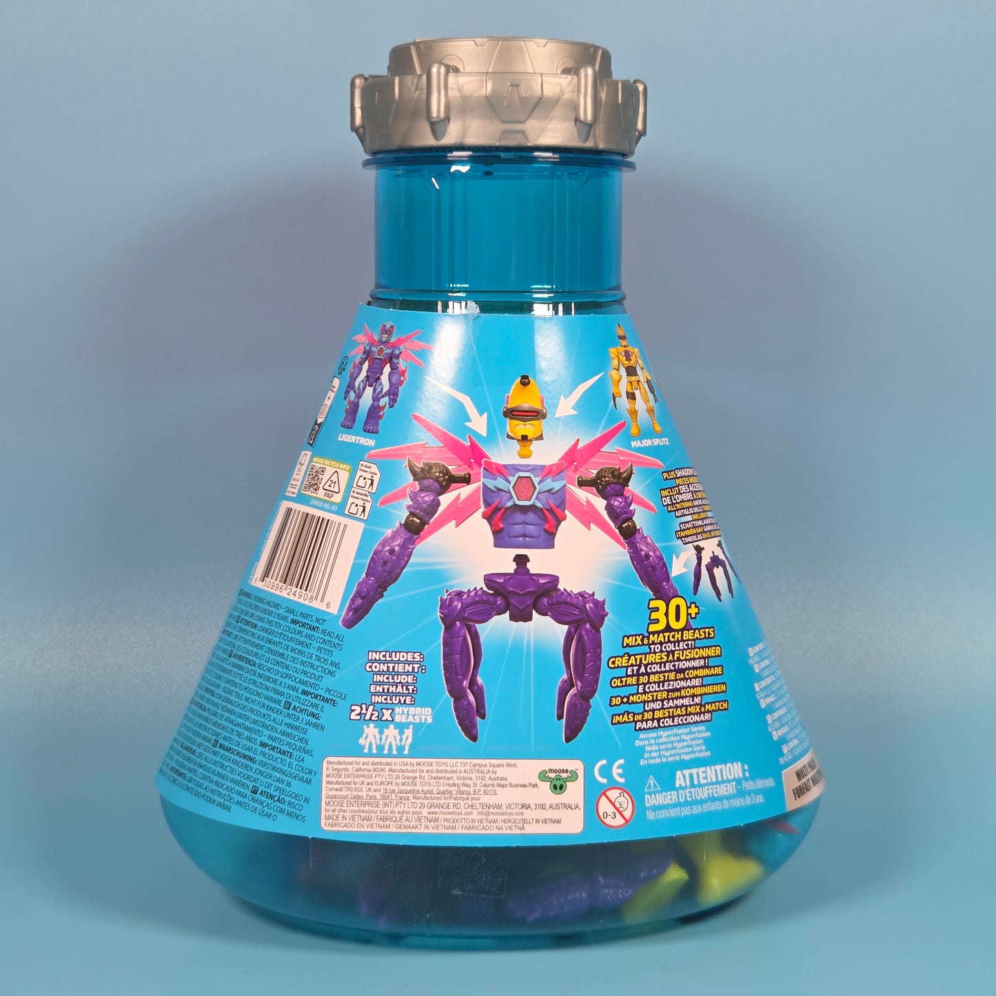 MrBeast Lab Hybrids Hyper Fusion Action Figures - Ligertron & Major Splitz