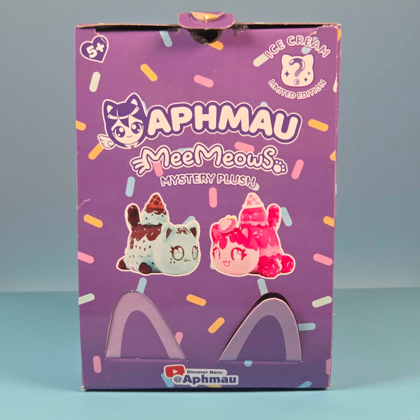 Aphmau MeeMeows Ice Cream Plush - Neapolitan Cat