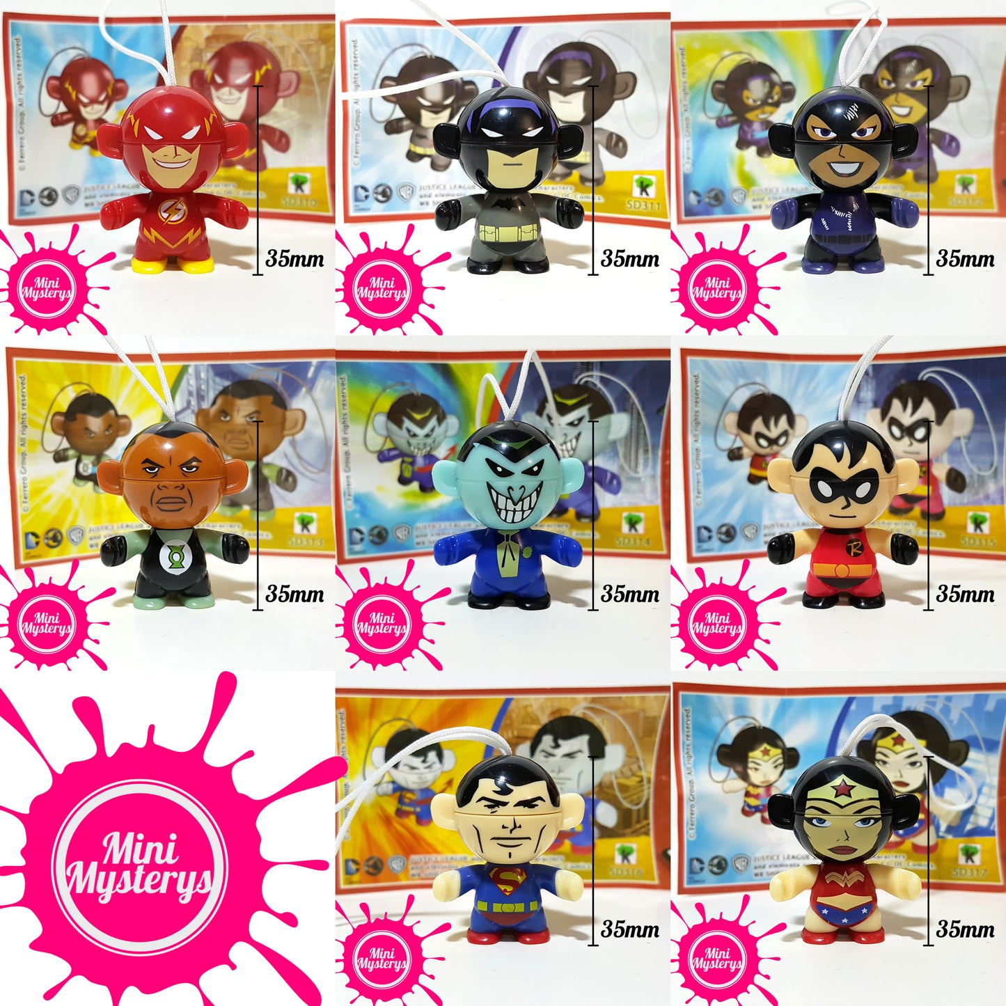 Justice League Twistheads Kinder Surprise Figures - Choose Yours