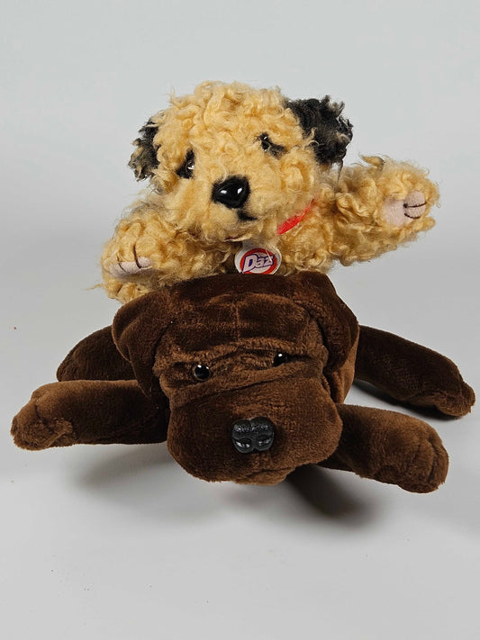 Emmerdale Barry & Johno Daz Dogs Vintage Beanie Soft Toys