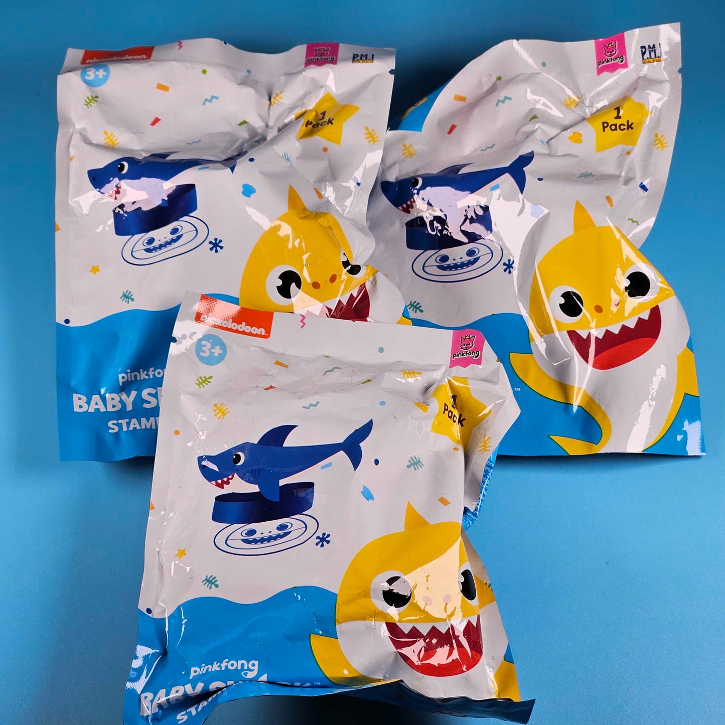 3x Baby Shark Stampers Blind Bags Bundle