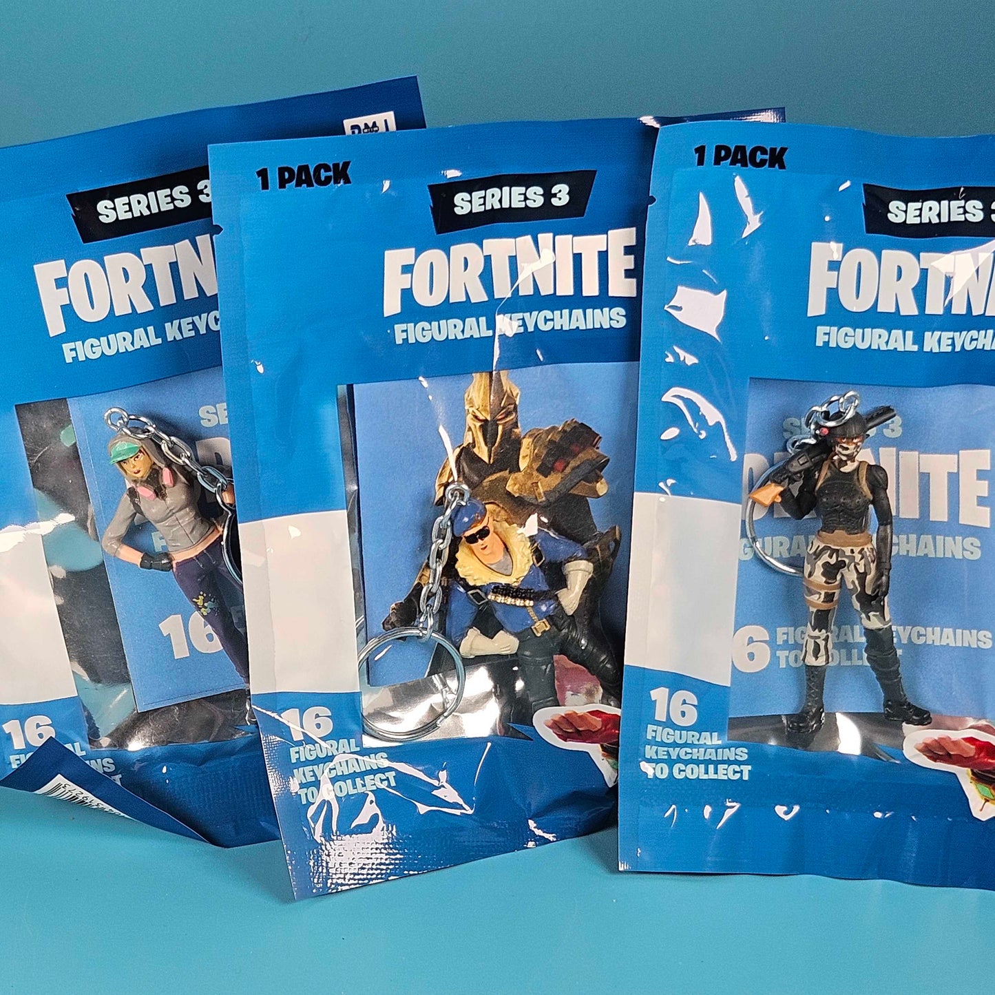 3x Fornite Figural Keychains Series 3 - Guaranteed Different