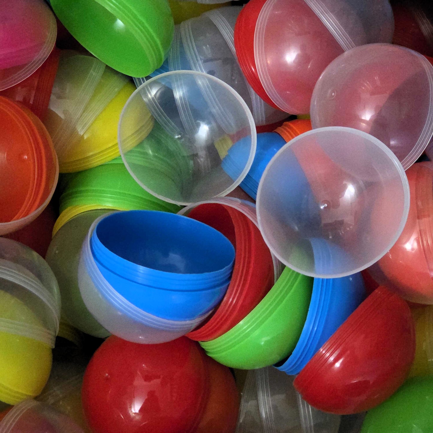 50x 60mm Empty Toy Vending Machine Round Capsules