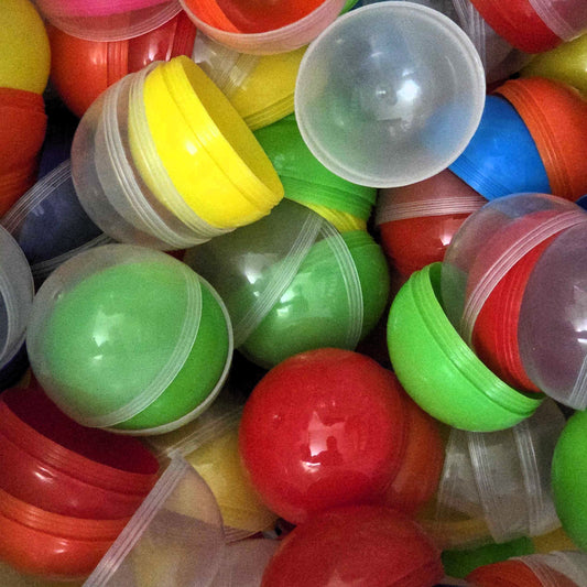 50x 60mm Empty Toy Vending Machine Round Capsules