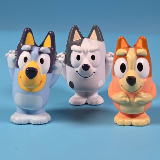Bluey Mini Figures (Moose) Bundle inc Bluey, Bingo, Muffin