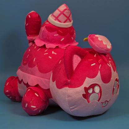 Aphmau MeeMeows Ice Cream 11" Plush - Strawberry Cat