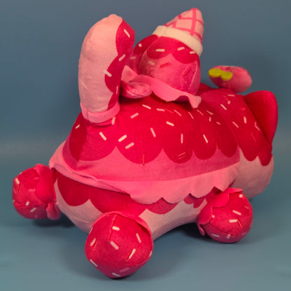 Aphmau MeeMeows Ice Cream 11" Plush - Strawberry Cat
