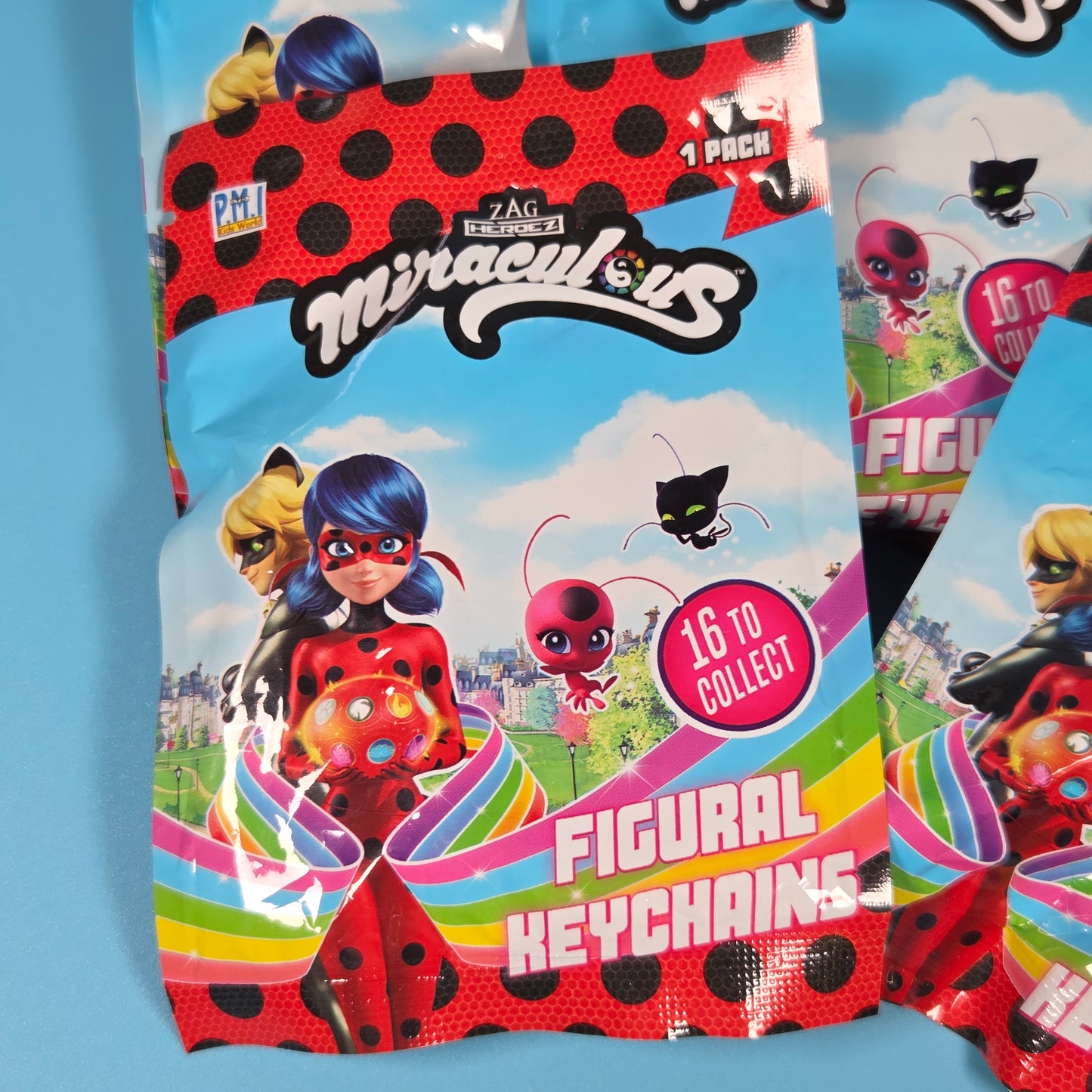 5x ZAG Miraculous Figural Keychains Blind Bag Bundle