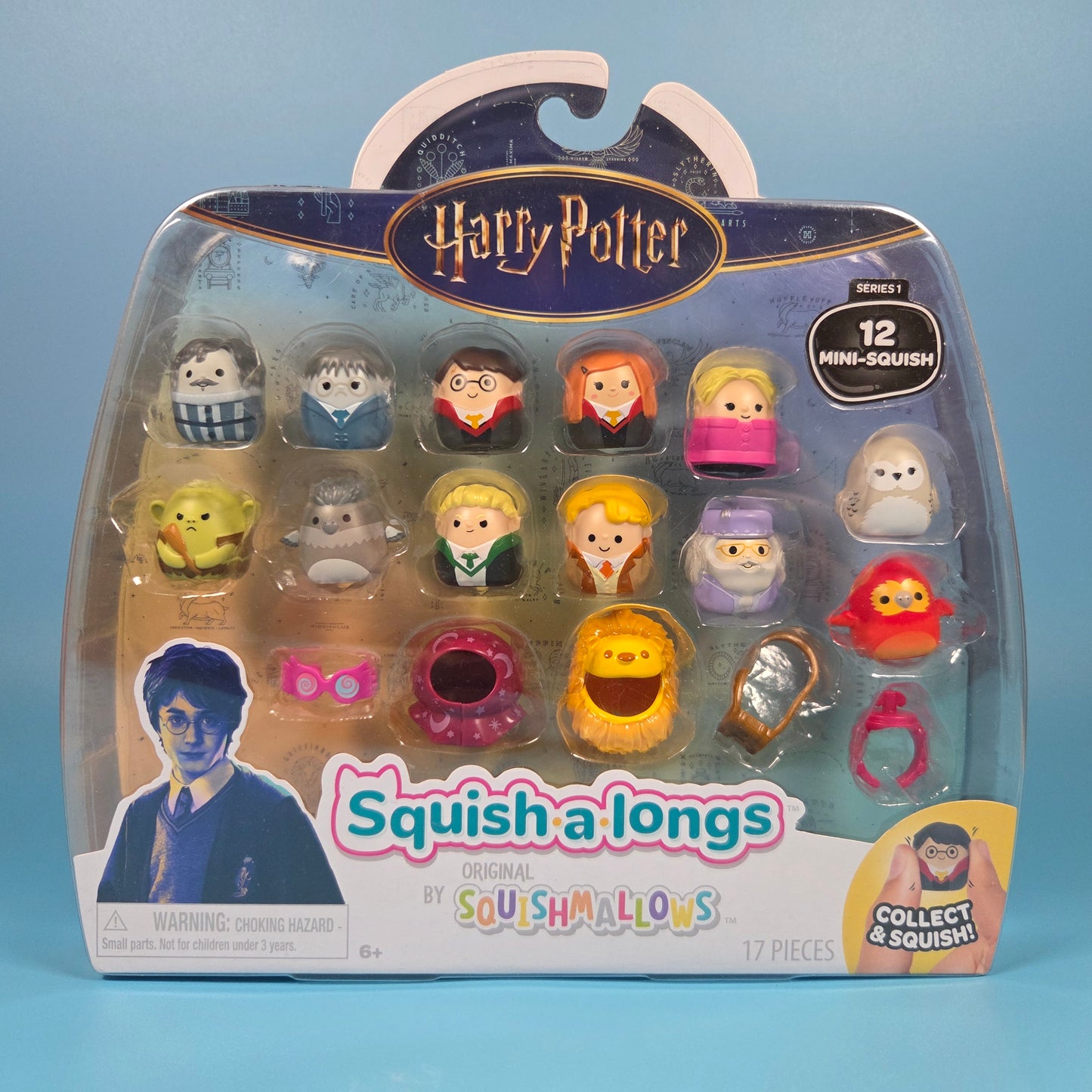 Harry Potter Squish-a-longs 12 Pack inc Luna, Lockhart, Fawkes, Buckbeak