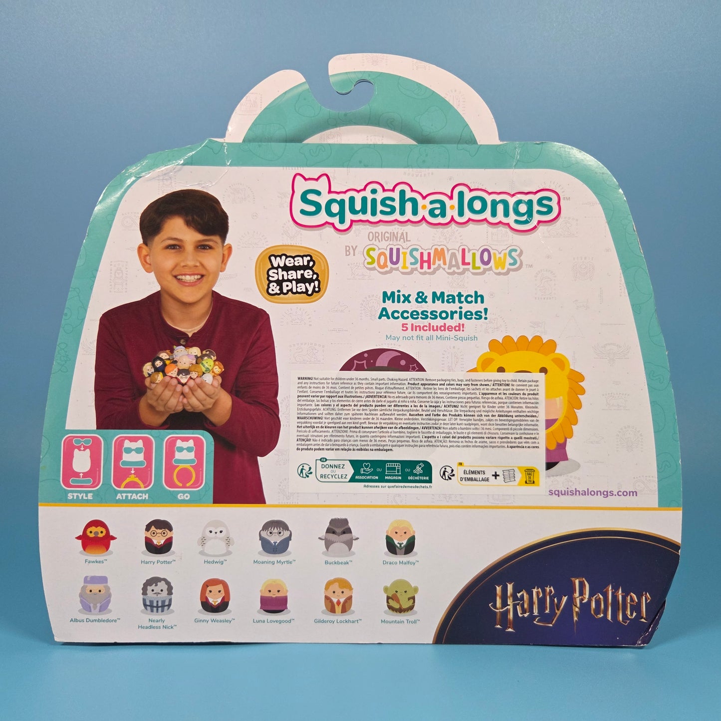 Harry Potter Squish-a-longs 12 Pack inc Luna, Lockhart, Fawkes, Buckbeak