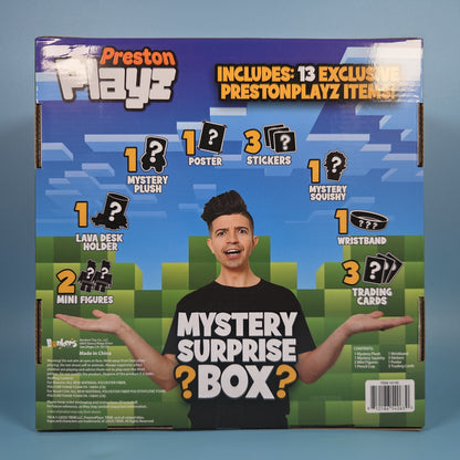 PrestonPlayz Mystery Surprise Box inc Plush, Mini Figures, Squishy, Desk Holder