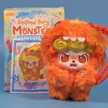 JOTOYS Q.kid Emotional Hairy Monsters Plush Charm - Anger