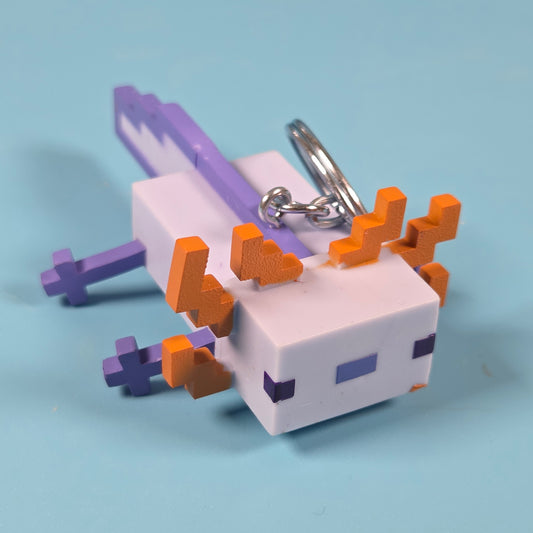 Minecraft Figural Keychains - Axolotl (Rare)