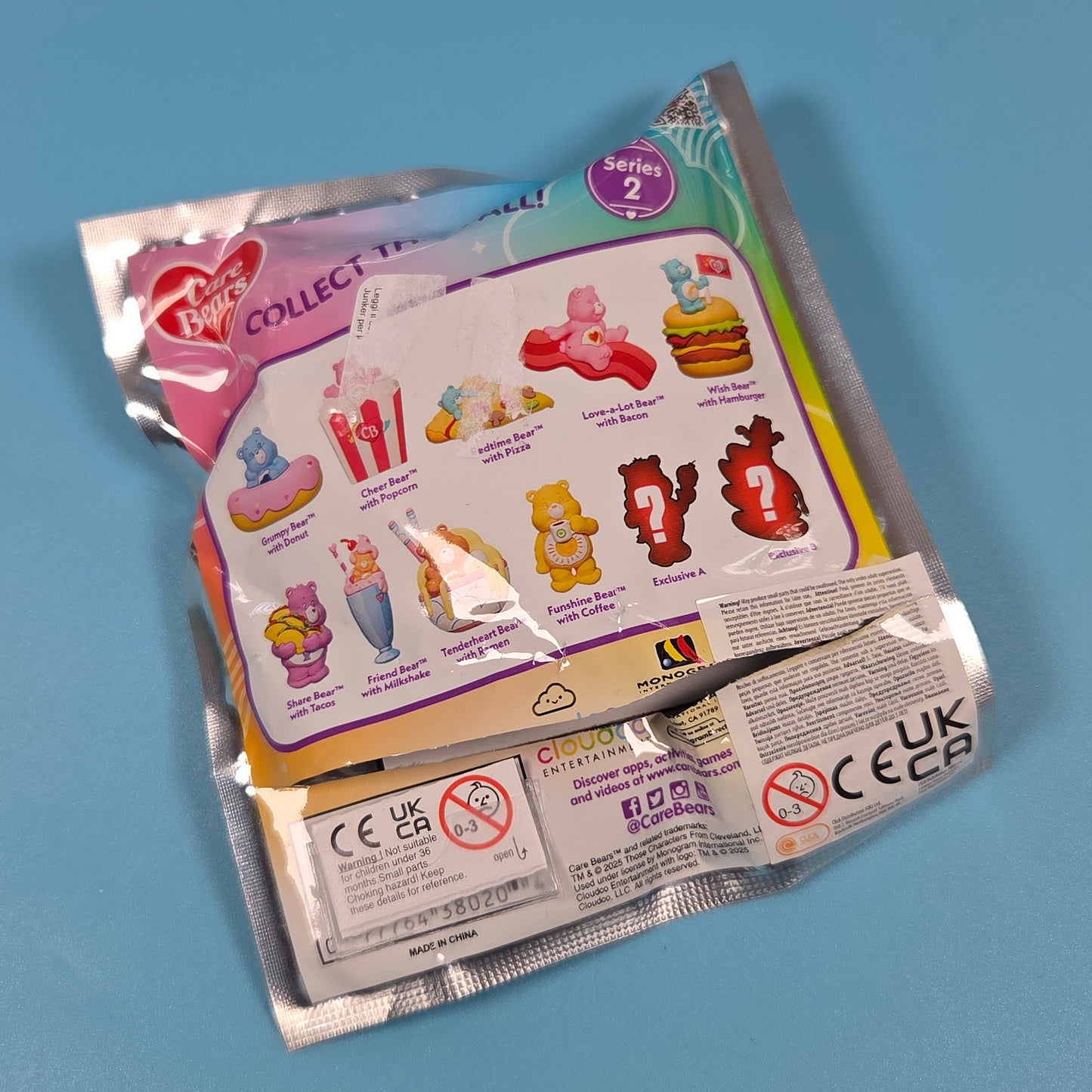 Monogram Care Bears Bag Clip S2 - Bedtime Bear (Pizza)