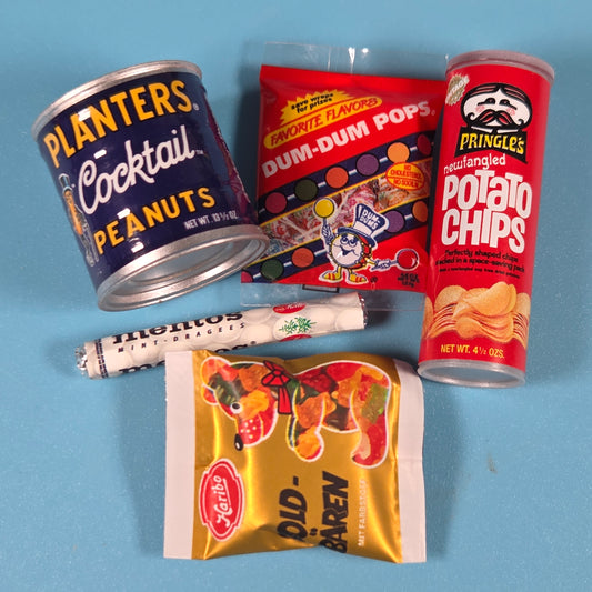 Retro Mini Brands Bundle #1 inc Pringles, Mentos, Gold-Baren