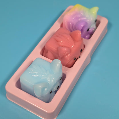 Mushykins Mystery Mini Mushy Taba Squishies - Misty (Super Rare), Cupcake, Scout