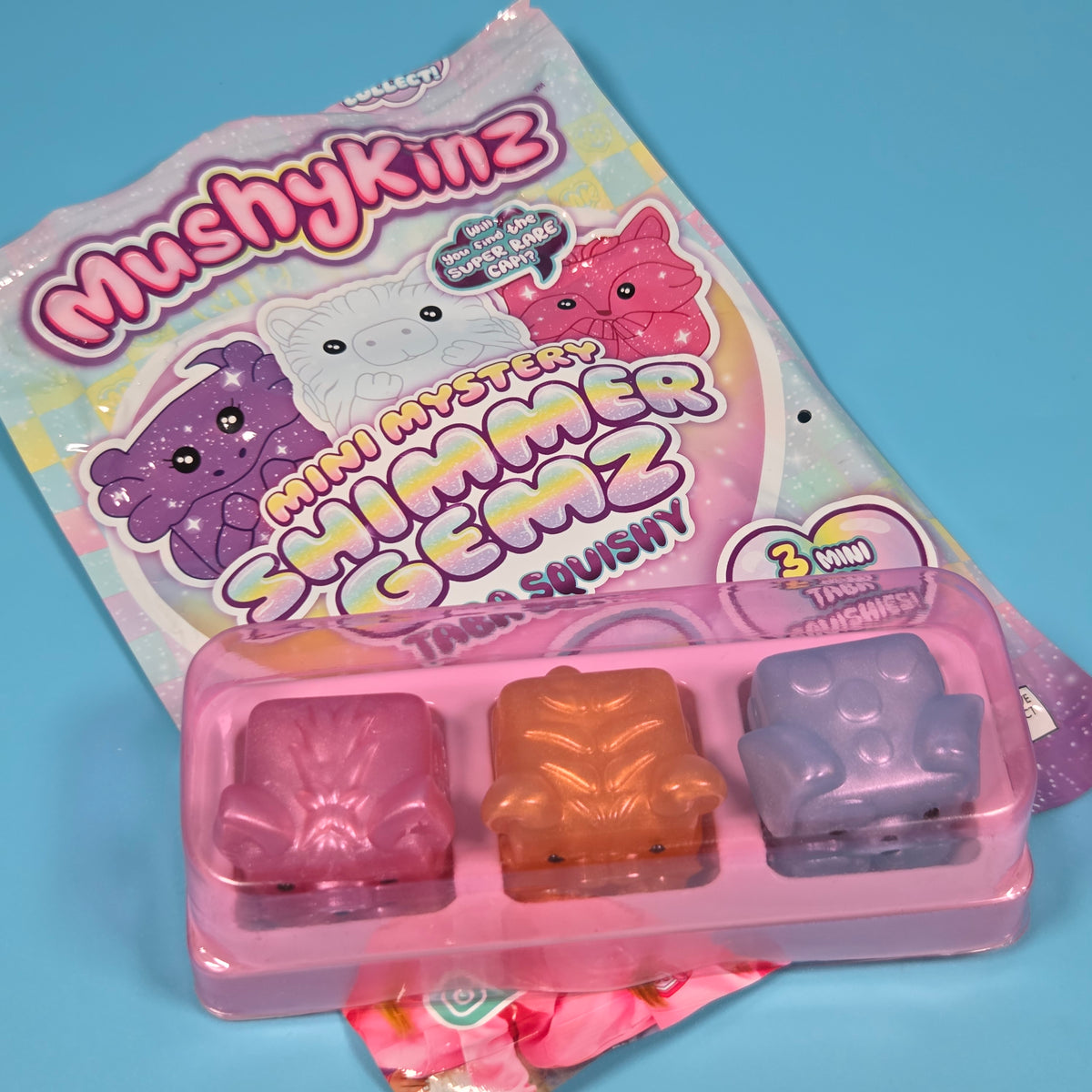 MushyKinz Mini Mystery Shimmer Gemz Taba Squishy - Scout, Misty, Shirley