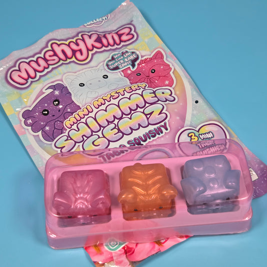 MushyKinz Mini Mystery Shimmer Gemz Taba Squishy - Scout, Misty, Shirley