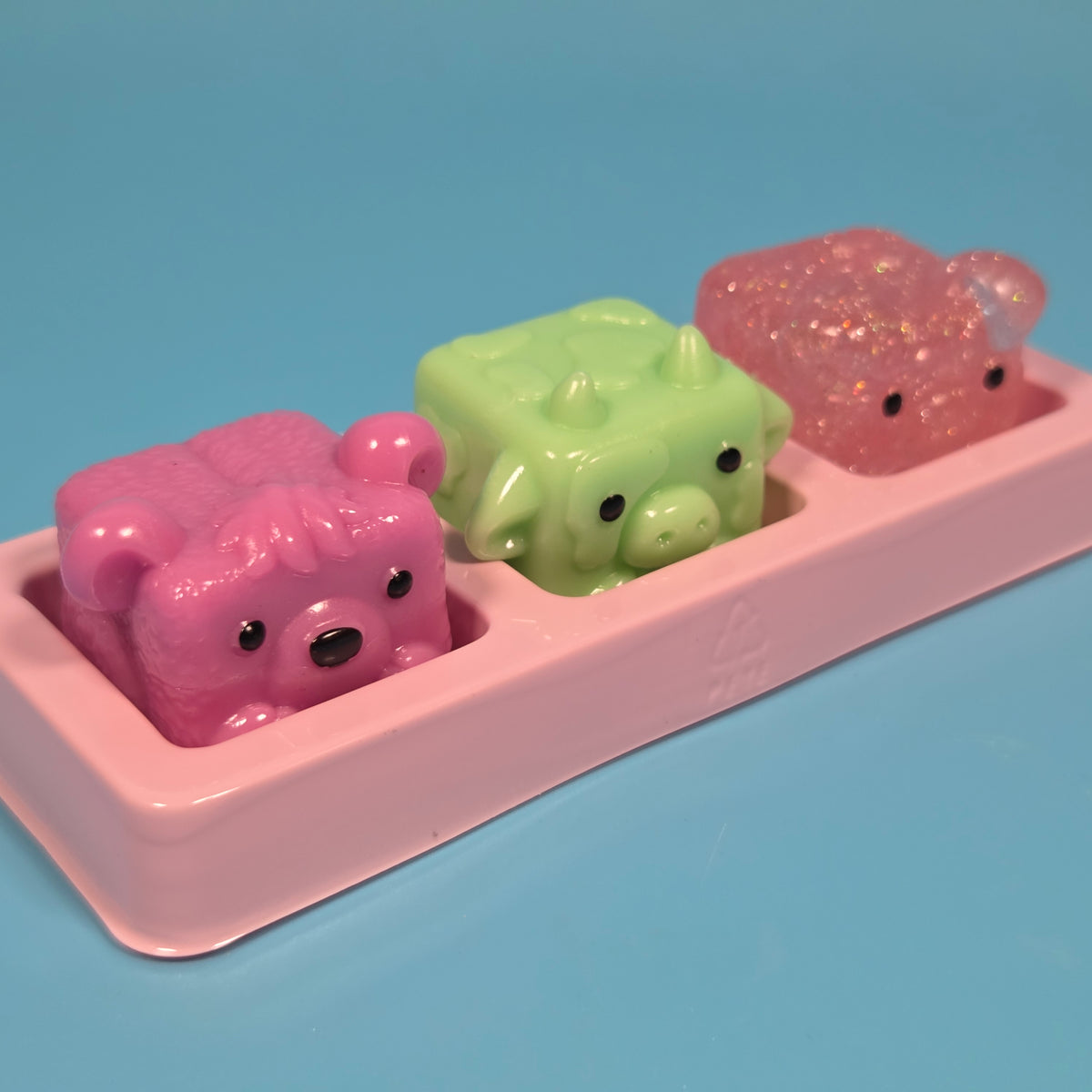 Mushykins Mystery Mini Mushy Taba Squishies - Bubbles (Rare), Chip, Button