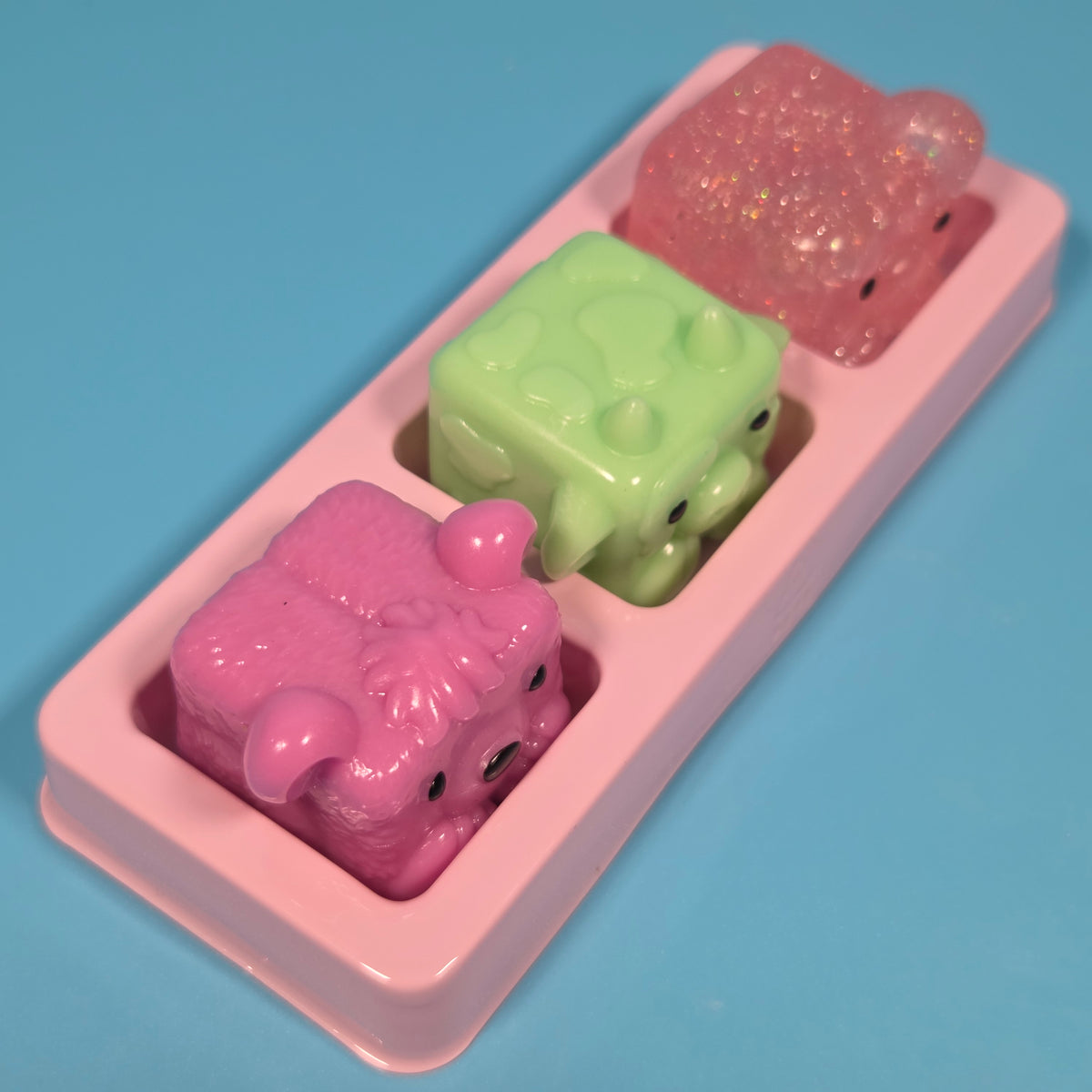 Mushykins Mystery Mini Mushy Taba Squishies - Bubbles (Rare), Chip, Button