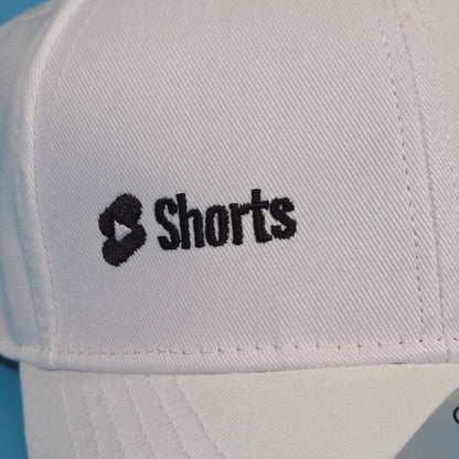 Official YouTube Shorts Cap Hat - Flexfit Baseball White Limited Edition