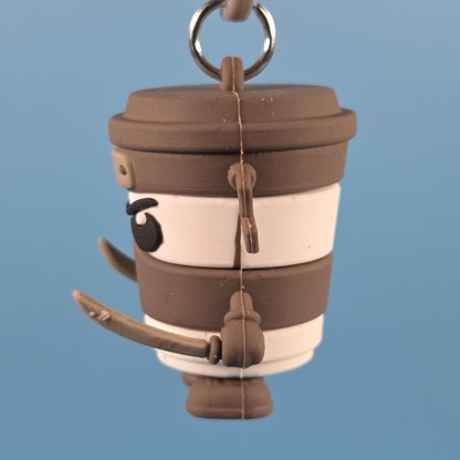 Skifidol Italian Brainrot Keychain - Capuchino Assassino