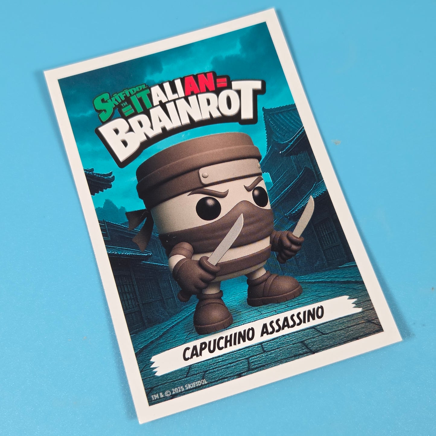 Skifidol Italian Brainrot Keychain - Capuchino Assassino