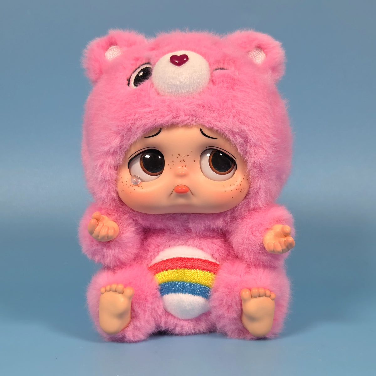 Starbox Sad Baby Care Bears Plush Keychains - Cheer Bear