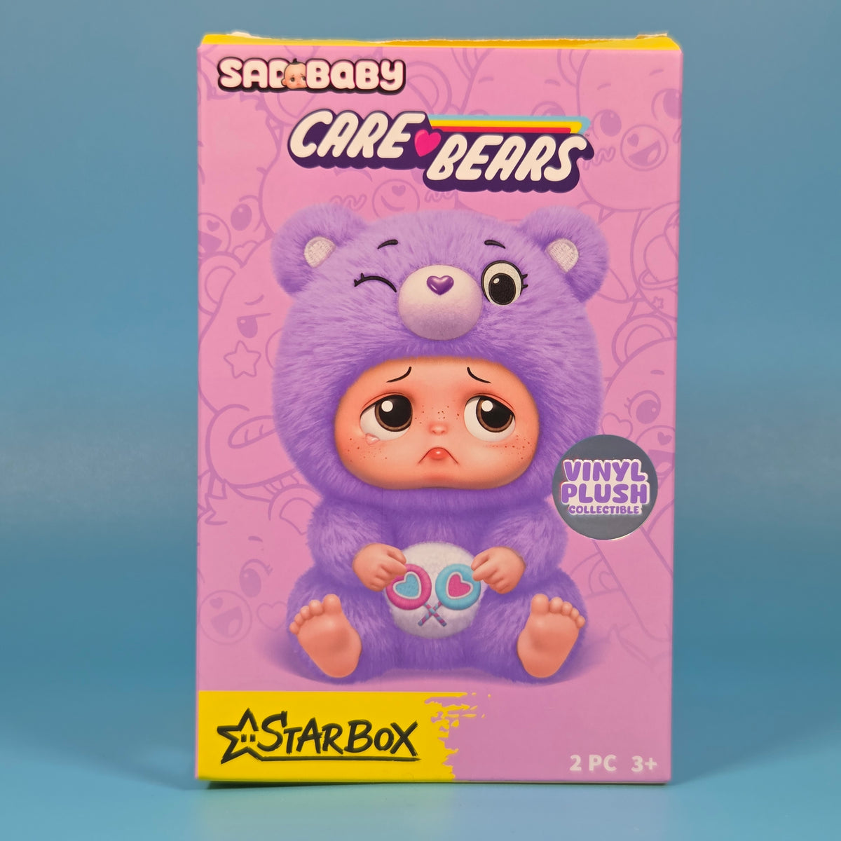 Starbox Sad Baby Care Bears Plush Keychains - Cheer Bear
