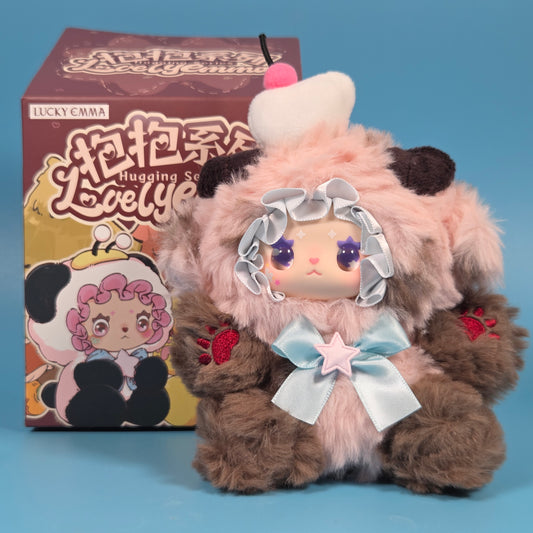 Lovely Emma Hugging Series Plush Charm - Dark Chocolate Lamb