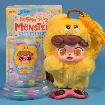 JOTOYS Q.kid Emotional Hairy Monsters Plush Charm - Delight