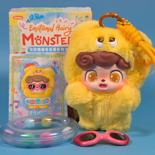 JOTOYS Q.kid Emotional Hairy Monsters Plush Charm - Delight