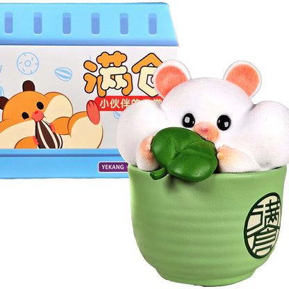 Hamster Daily Life Series Art Toy - Drink Matcha Tea