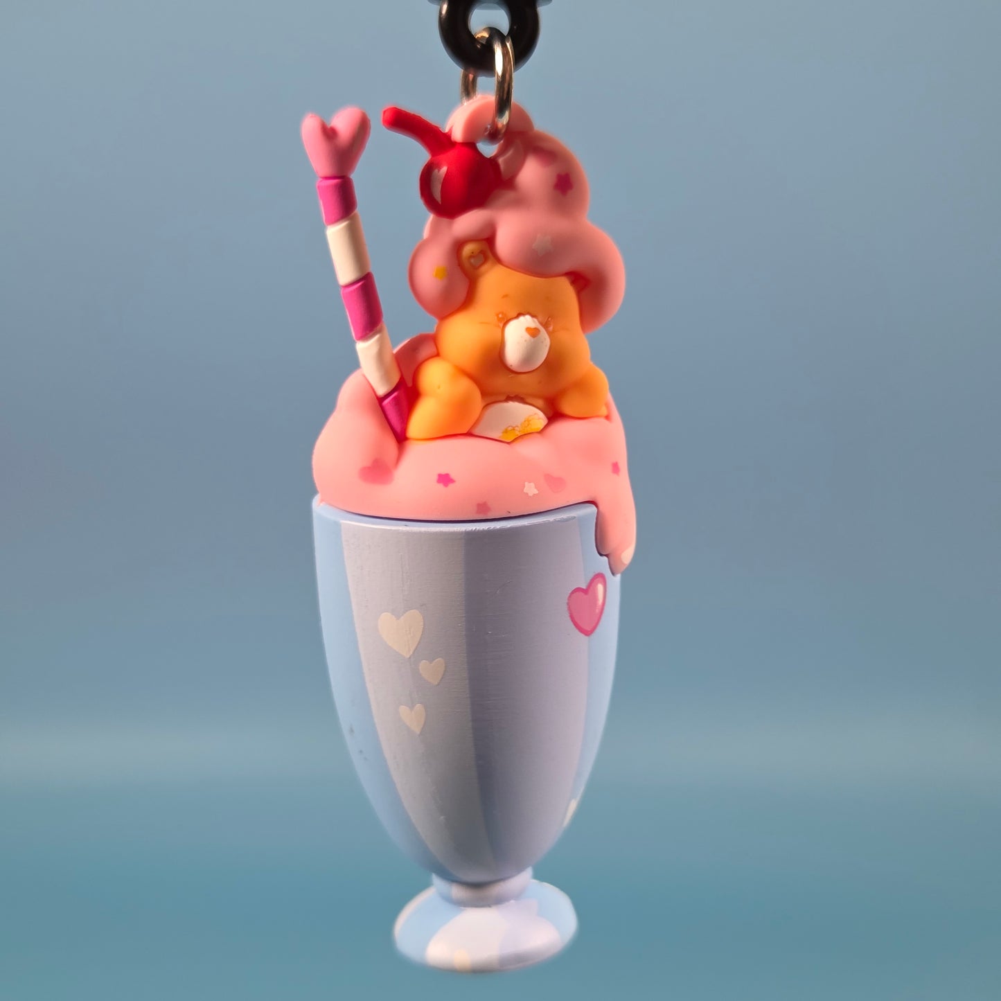 Monogram Care Bears Bag Clip S2 - Friend Bear (Milkshake)