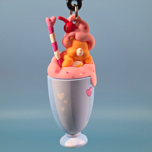 Monogram Care Bears Bag Clip S2 - Friend Bear (Milkshake)