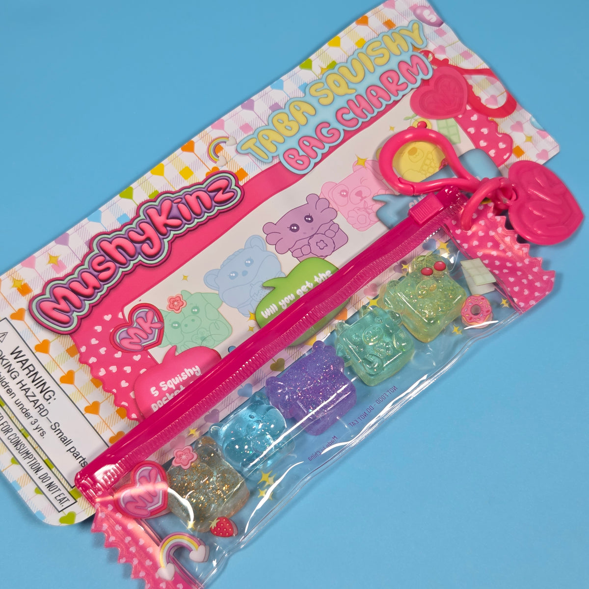 MushyKinz Taba Squishy Bag Charm - Super Rare Iceez Glitters
