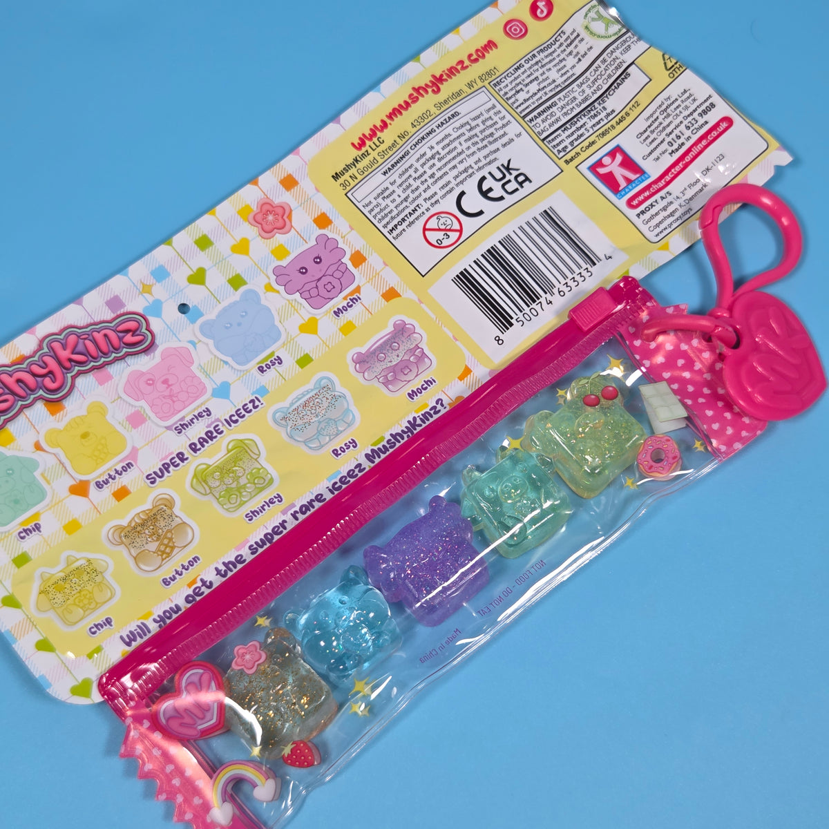 MushyKinz Taba Squishy Bag Charm - Super Rare Iceez Glitters