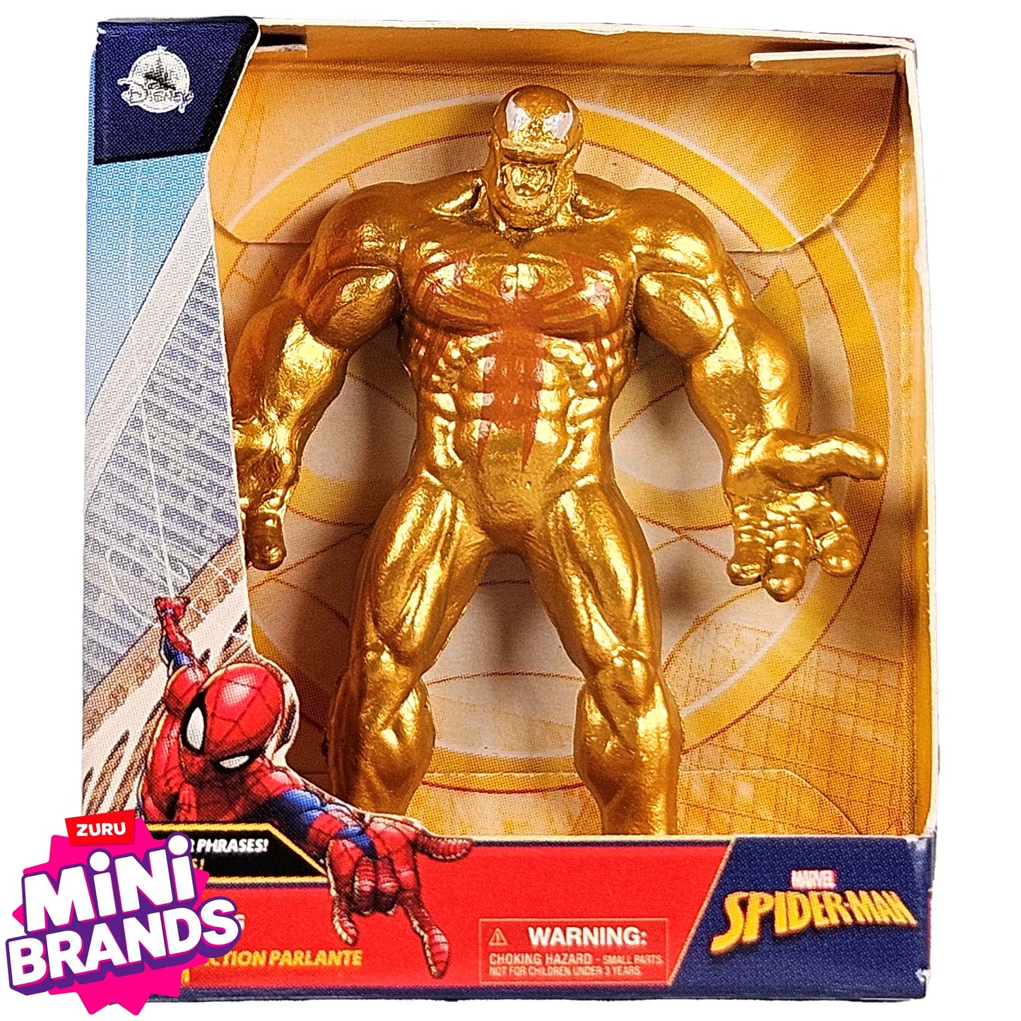 Disney Mini Brands Series 3 Toy Miniatures - Gold Venom Figure (Spider-Man) Ultra Rare