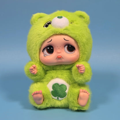 Starbox Sad Baby Care Bears Plush Keychains - Good Luck Bear