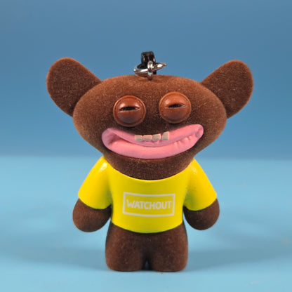 Fugglers Bag Clips - Grin Grin (Brown Flocked)