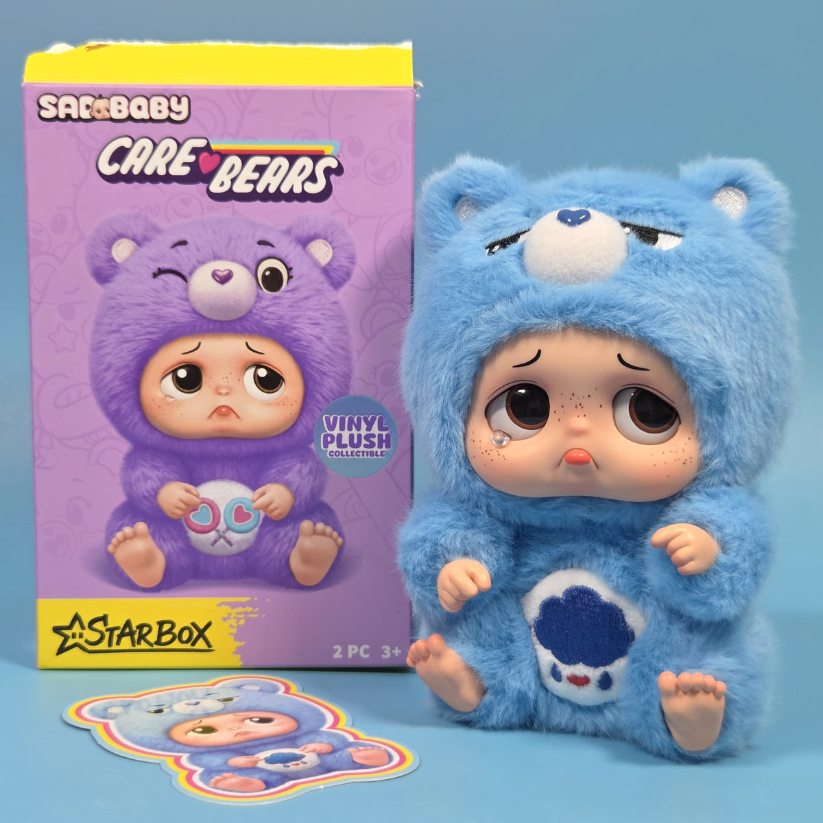 Starbox Sad Baby Care Bears Plush Keychains - Grumpy Bear