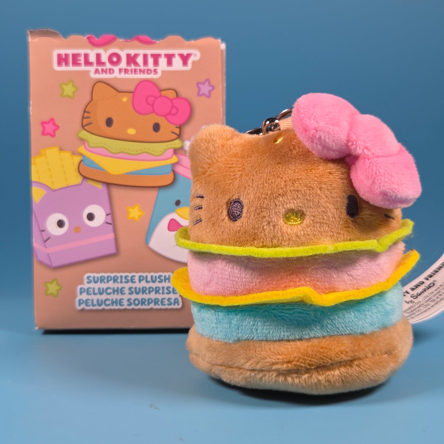 GUND Hello Kitty Surprise Plush Keychain - Hello Kitty Burger