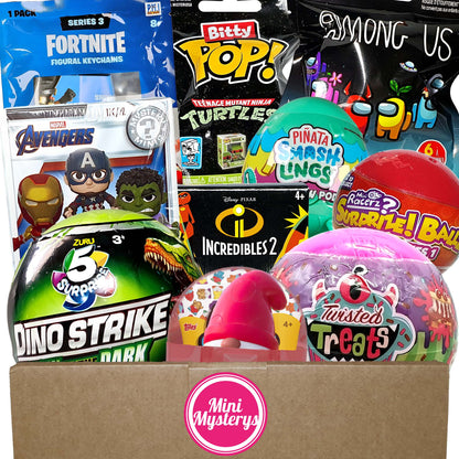 Toy Bundle inc Among Us, Funko, TMNT, Fortnite, Disney, Avengers, Roblox (RRP £40)