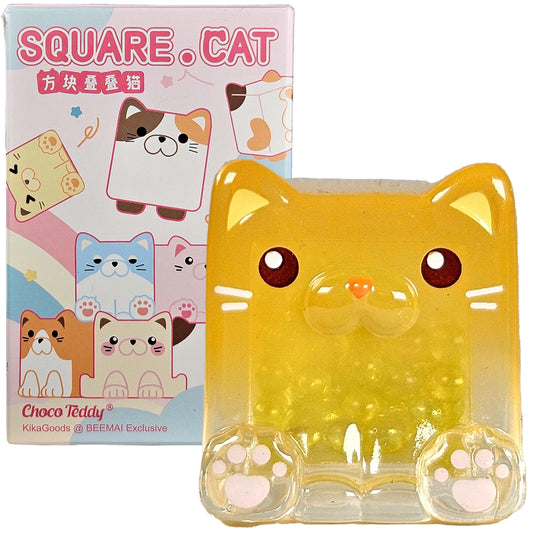 Square Cat Sensory Minifigure - Mango (Sitting)